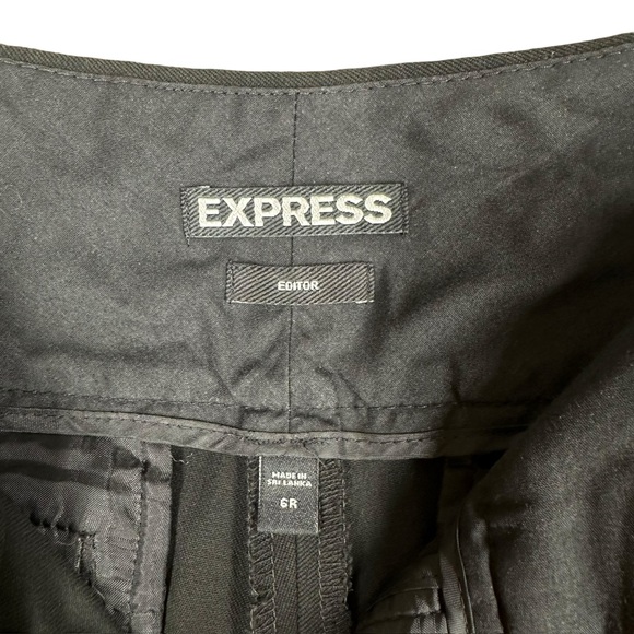 Express Women’s 6R Black Pants Career Office Minimalist Capsule Trouser Flare - Picture 3 of 15